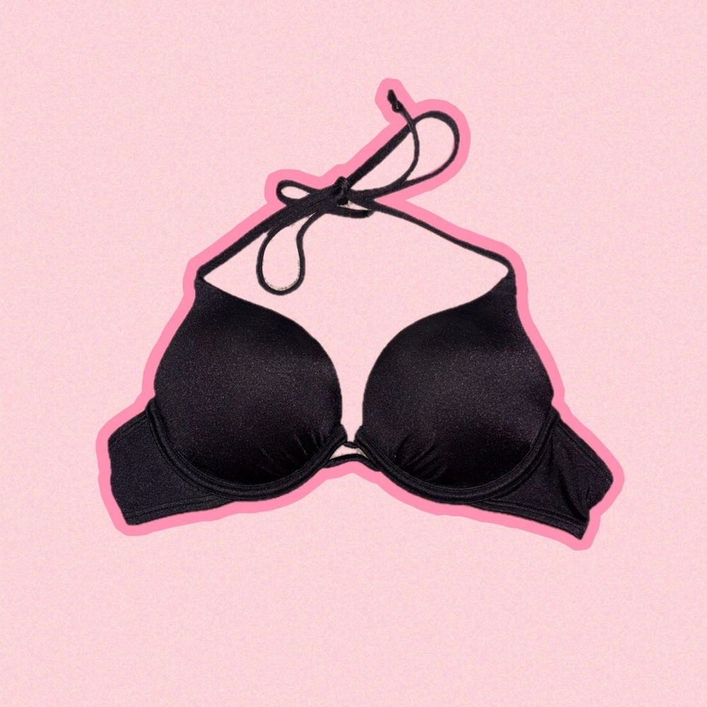 VS Black Halter Push-Up Bikini Top